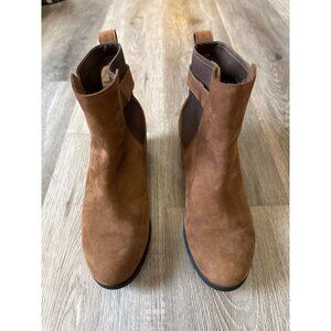 Ugg Waterproof Indra Wedge Pull On Ankle Boots Sz 7 Brown Boho